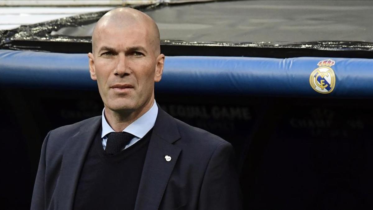 Zidane durante el juego contra el Bayern