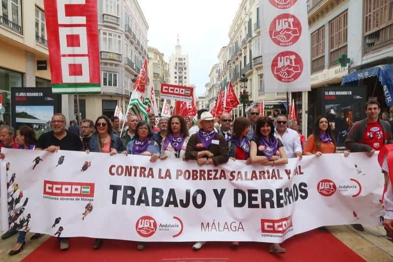 Manifestación del Primero de Mayo en Málaga