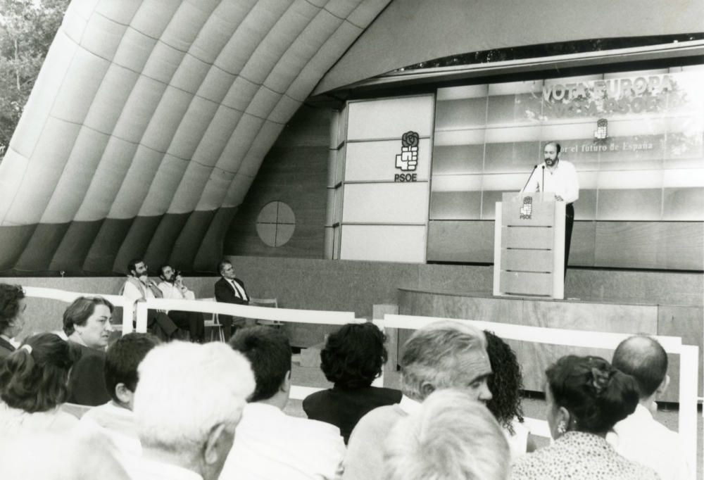 Mitín durante las elecciones europeas de 1994