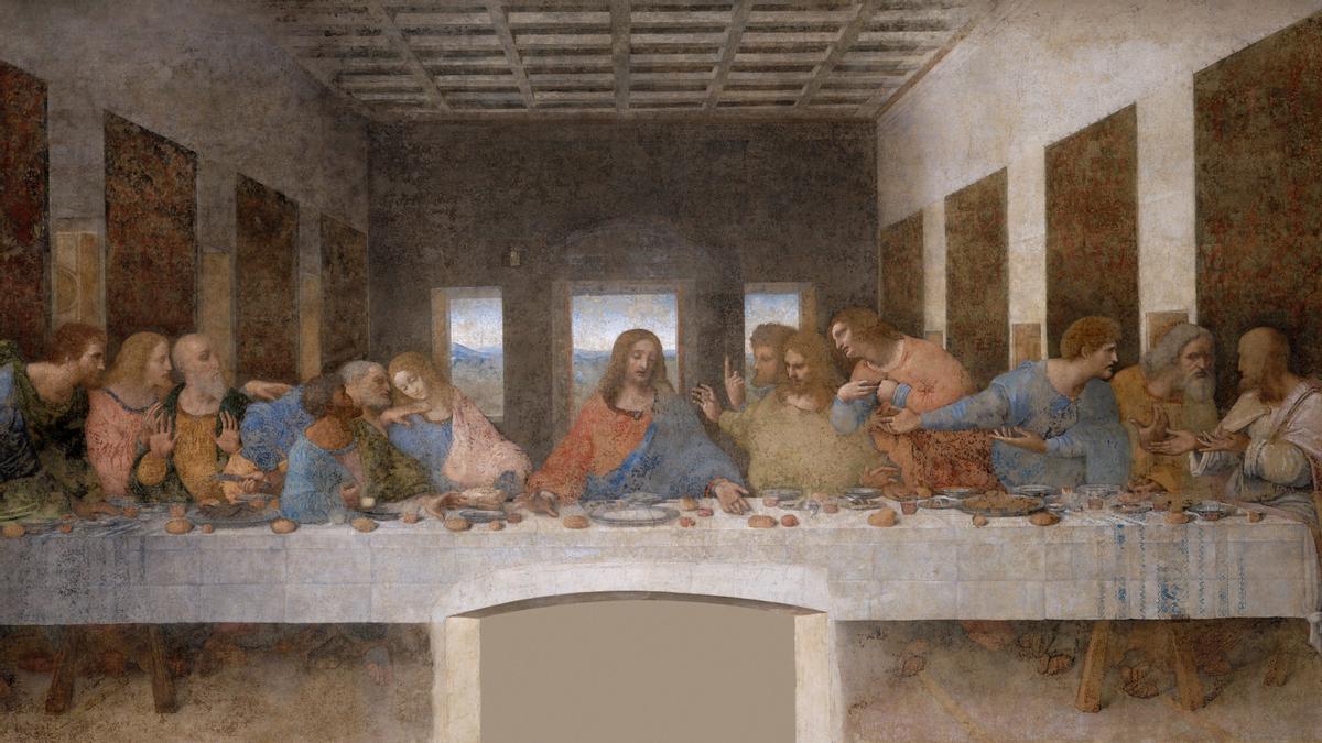 La última cena, uno de los mitos cristianos que han apuntalado la aversión por el 13, en la versión de Leonardo da Vinci.