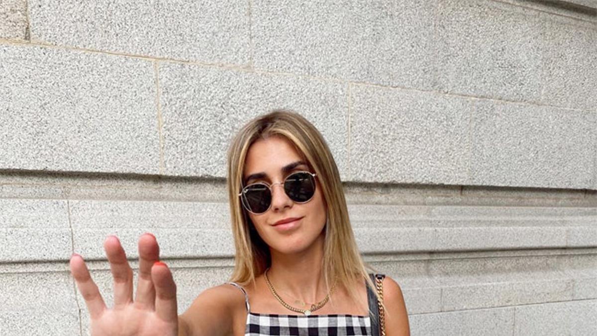 Mery Turiel con el vestido viral con estampado de cuadros 'vichy' de Zara