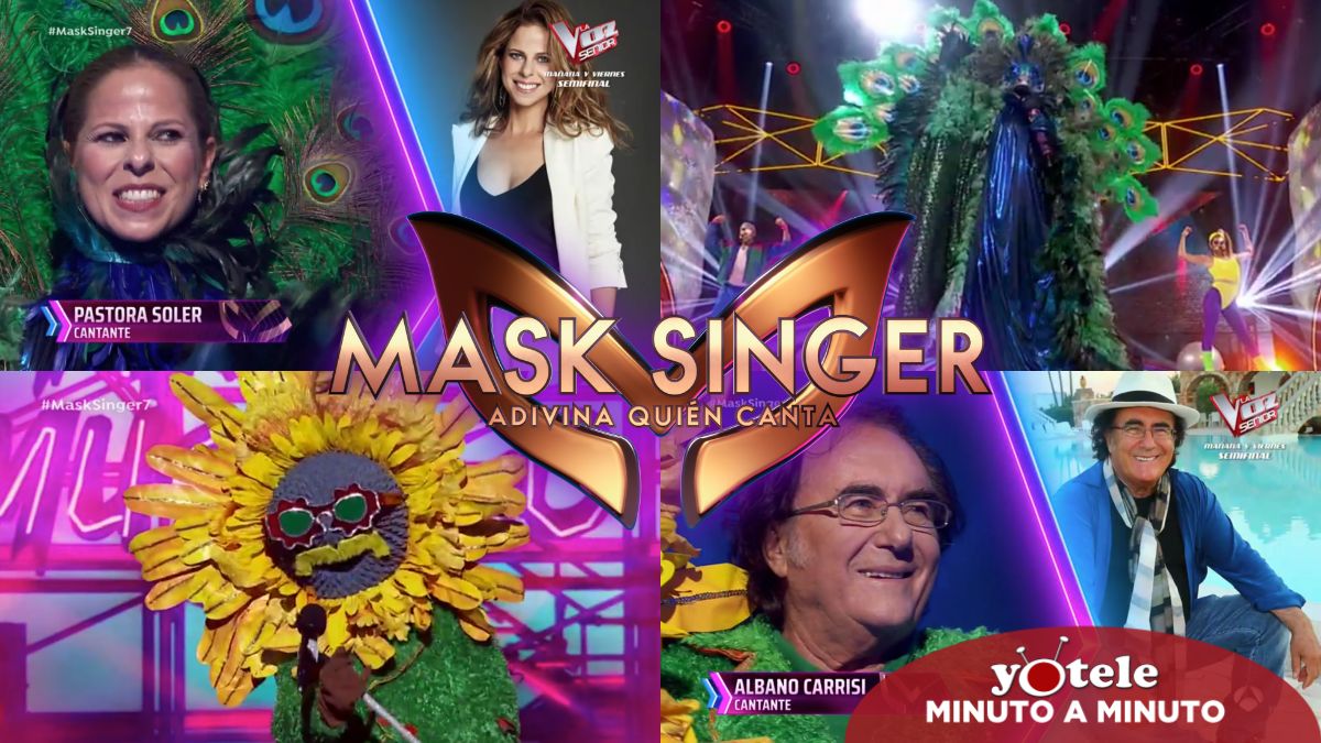 Pastora Soler y Al Bano tras conocerse que eran Pavo Real y Girasol en 'Mask Singer'
