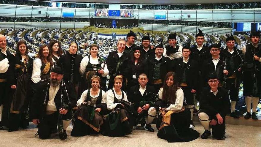 Las gaitas castrillonenses, en el Parlamento Europeo