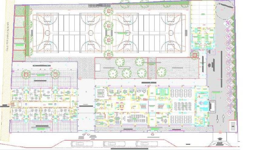 Plano de distribución de edificios e instalaciones del nuevo Colegio Amanecer