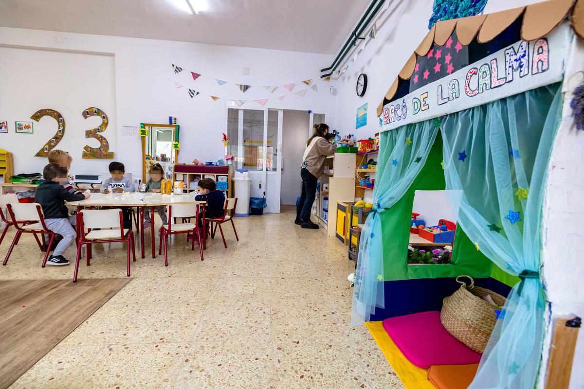 Aula de niños de dos años