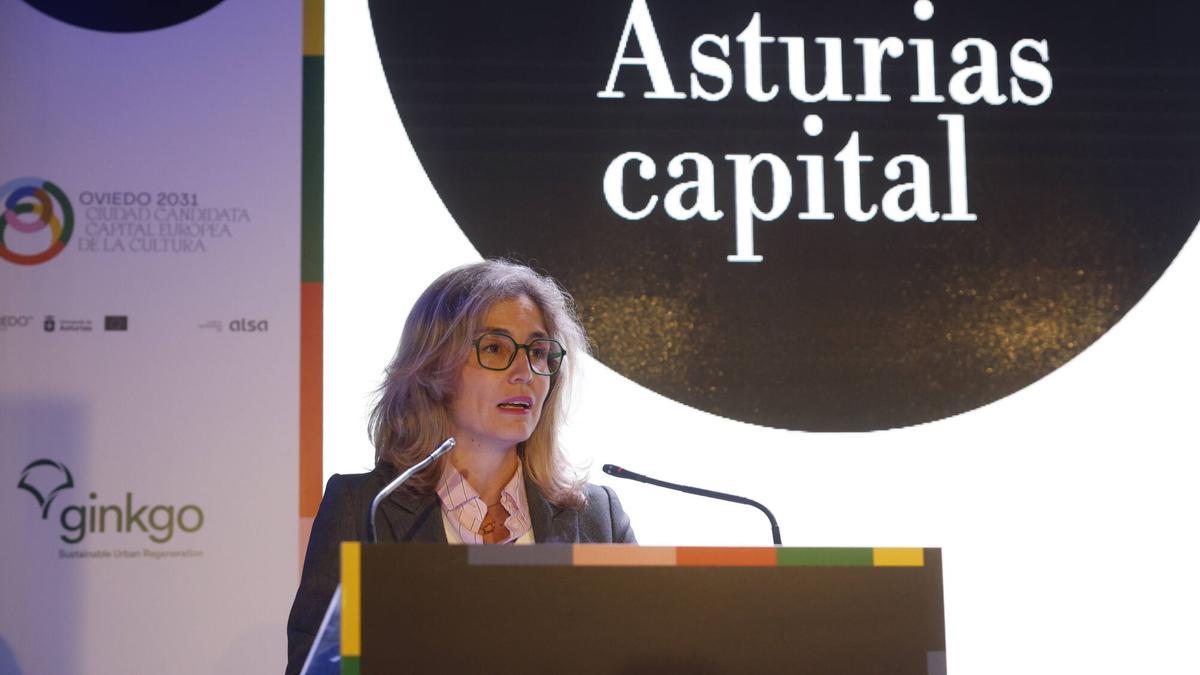 Ainhoa Moll, durante su intervención en el Movistar Arena.