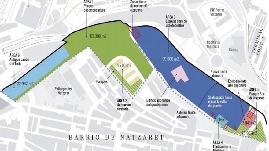 València tendrá &quot;otro Parc Central&quot; en la desembocadura del antiguo cauce del Turia