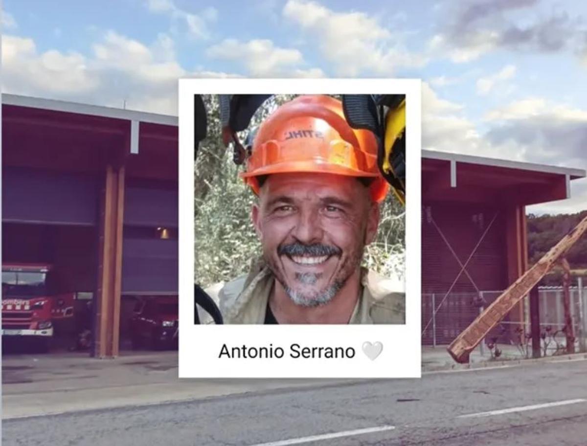Antonio Serrano, el bomber que va perdre la vida durant les tasques l'extinció de l'incendi de Paüls