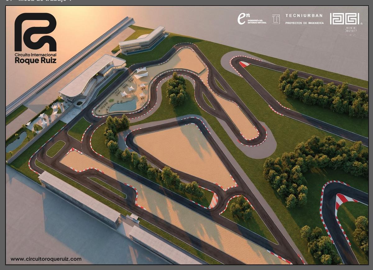 Recreación del aspecto final del circuito 'Roque Ruiz'.