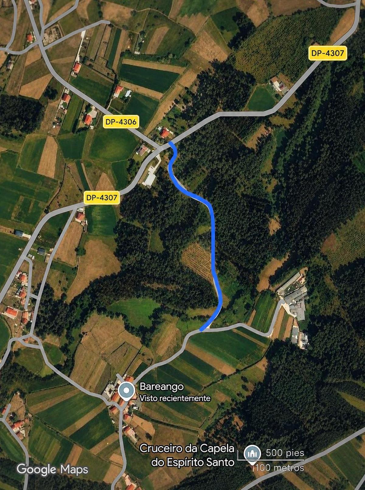 O Concello mellorará o camiño que une Bareongo coa estrada DP-4307.