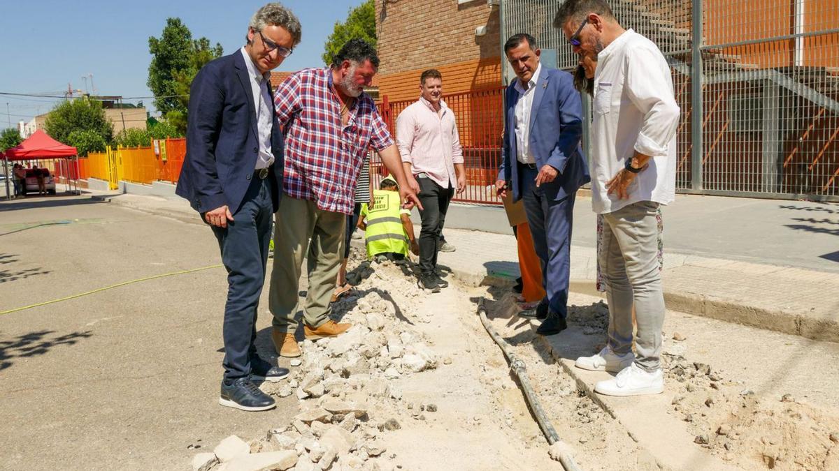 El alcalde, José Antonio Serrano, visita las obras del colegio Nuestra Señora de la Fuensanta. | AYTO. MURCIA