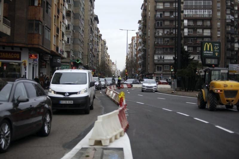 Corte de la avenida de Madrid de Zaragoza