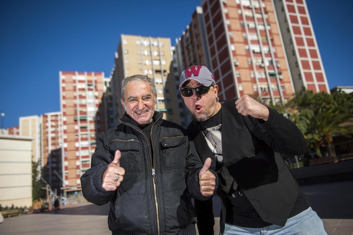 Morfi Grei y Jordi Pujadas, en Cornellà, en 2016