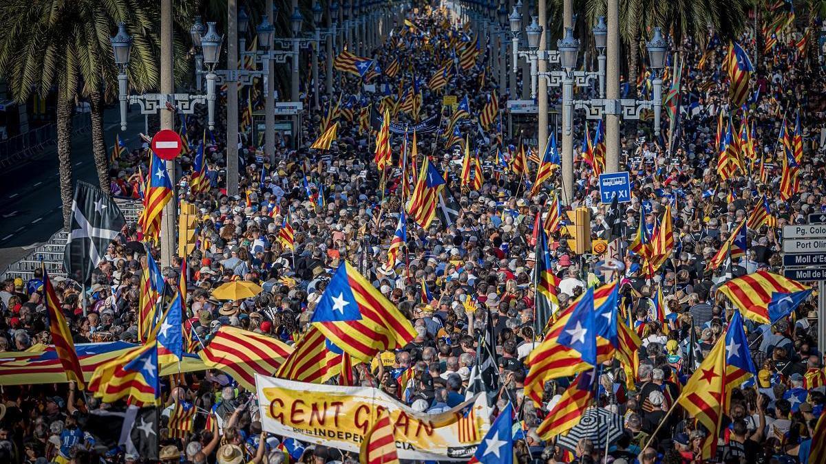 La manifestación de la Diada convocada por la ANC en 2022.