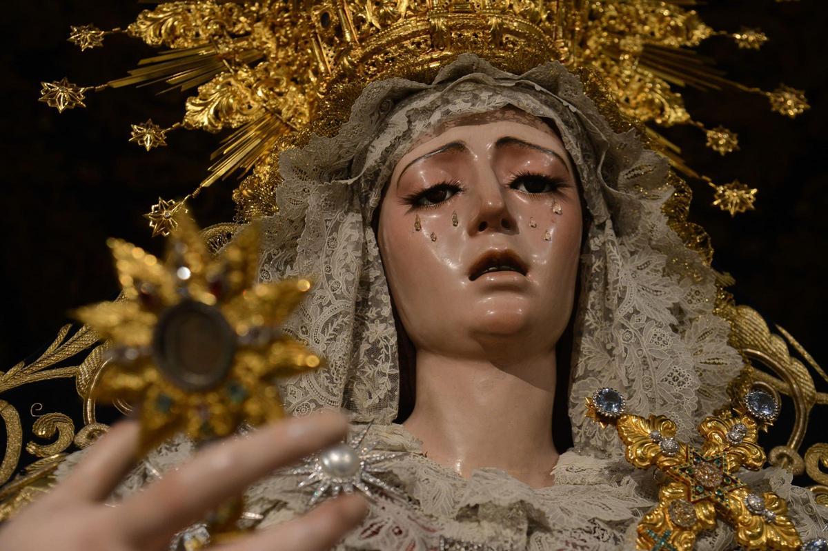 Rostro de la Virgen de la Estrella, una obra que se atribuye a La Roldana.