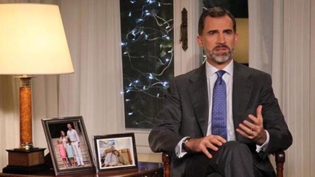 El rey Felipe, en su discurso navideño, el año pasado.