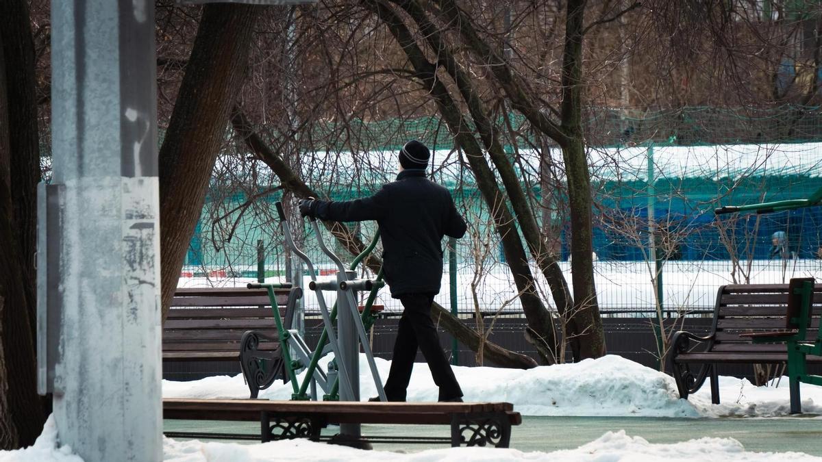 Un gimnasio al aire libre en Moscú.
