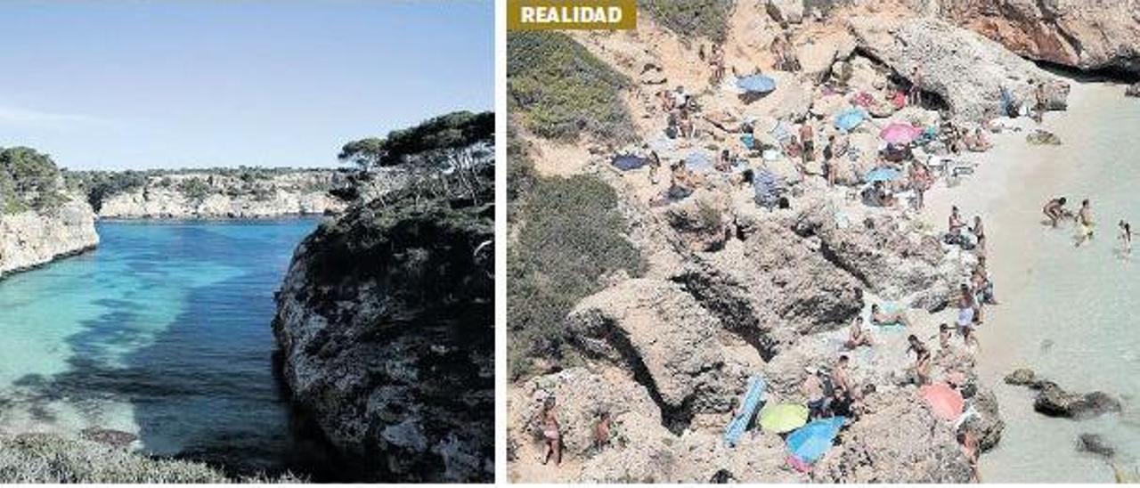 Es Caló d’es Moro se ‘vende’ por Instagram como una de las playas más bonitas, destacando sus aguas cristalinas. La realidad es que para acceder hay que hacer una cola que puede alcanzar las 4 horas.