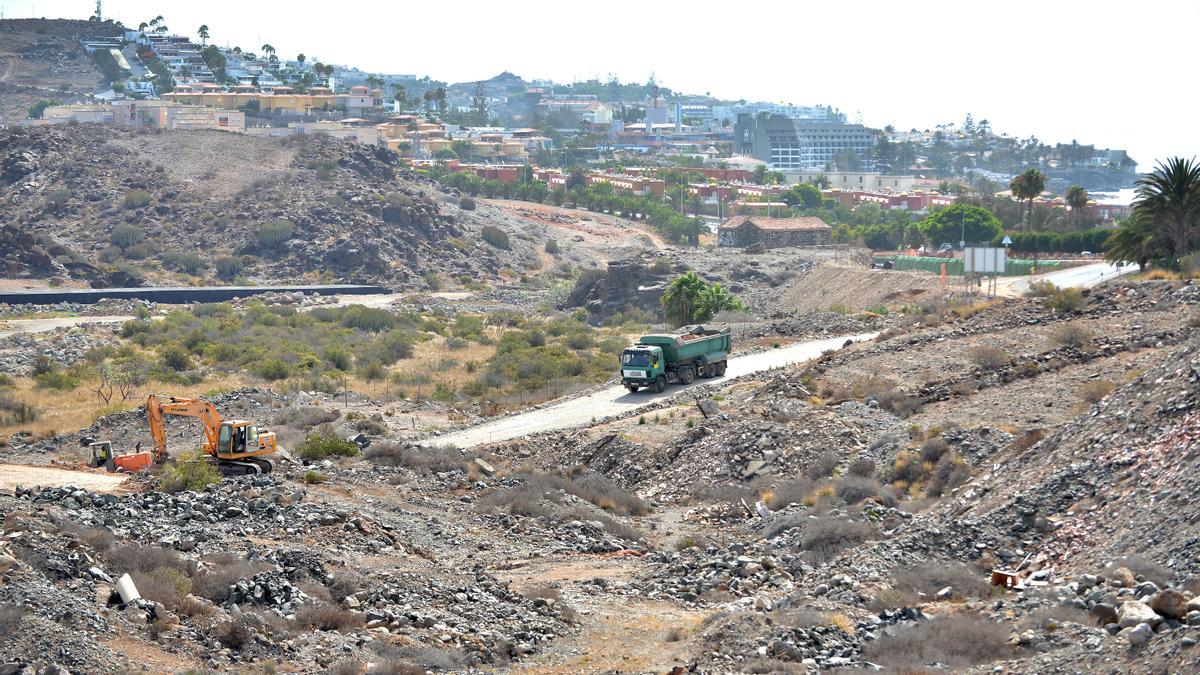 Trabajos para la canalización del barranco de El Veril