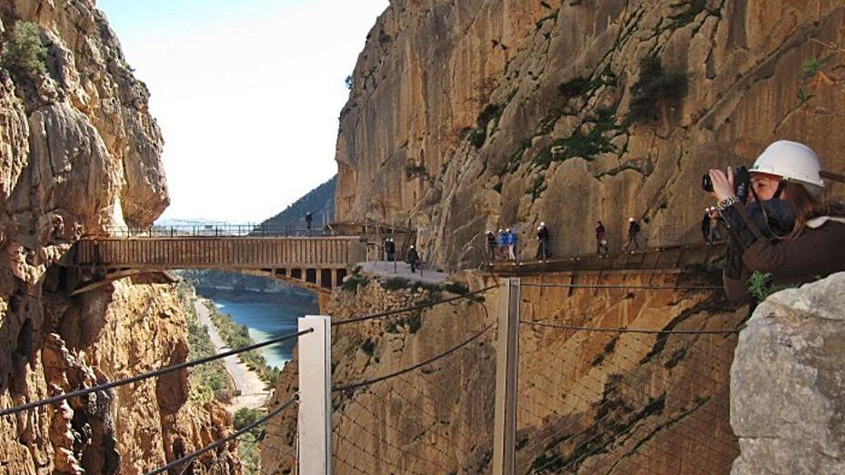 Visitantes en el Caminito del Rey.