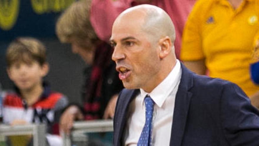 Joan Peñarroya, en el último partido del MoraBanc Andorra en el Gran Canaria Arena.