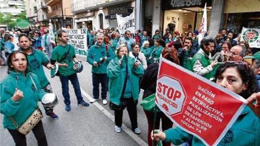 Imatge d&#039;una protesta d&#039;activistes de la Plataforma d&#039;Afectats per la Hipoteca.