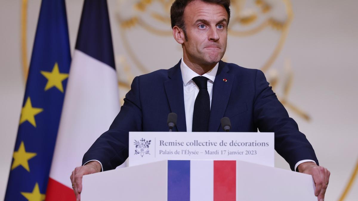 El presidente francés, Emmanuel Macron, durante un acto esta semana en París.