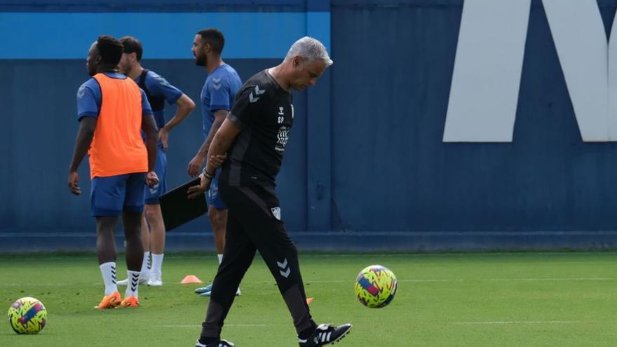 Sergio Pellicer, durante el entrenamiento de ayer.