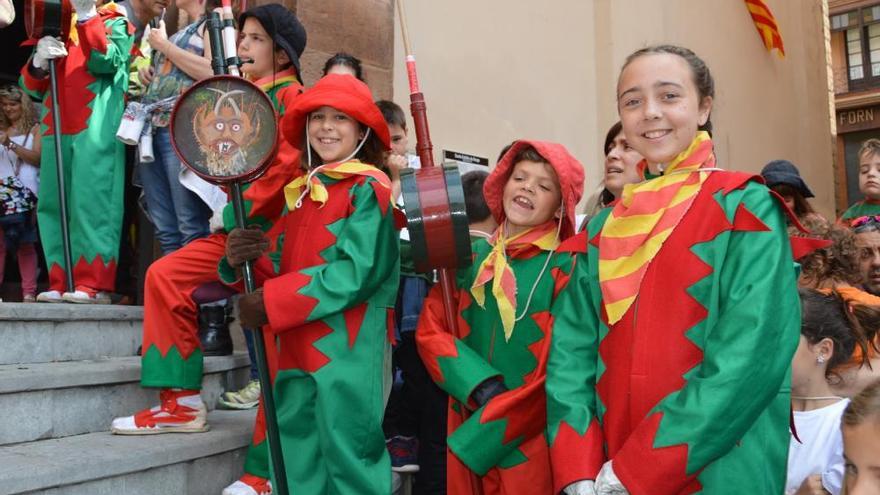 Ple, també, en la Patum infantil del matí