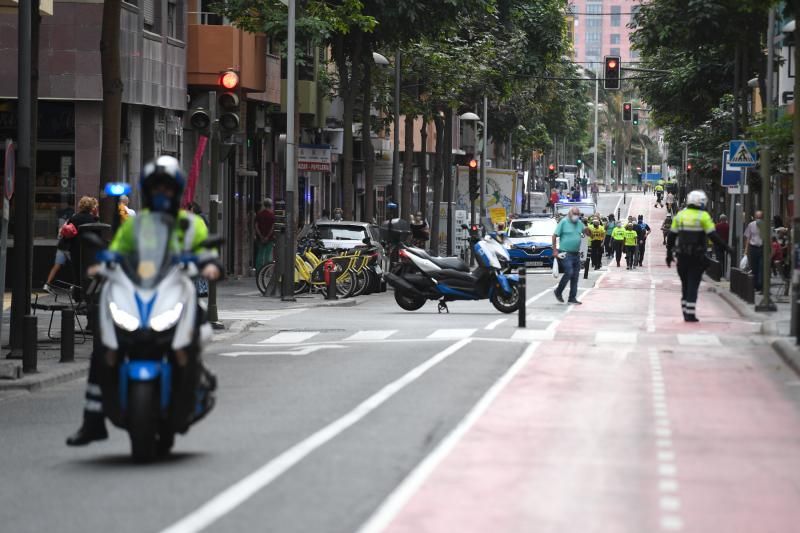 Manifestación de los barrenderos despedidos por el ayuntamiento de LPGC