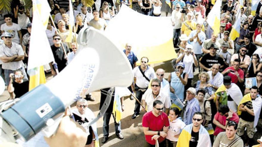 Imagen de la protesta en La Laguna.