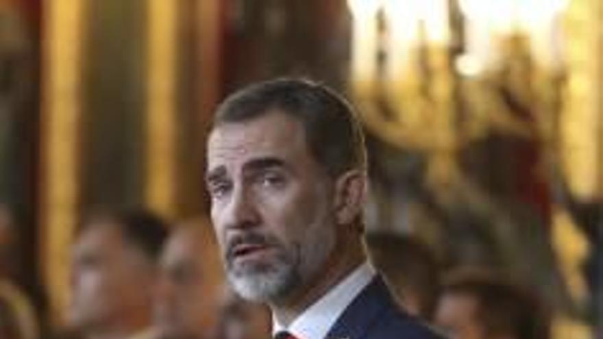 Felip VI, durant el seu discurs.