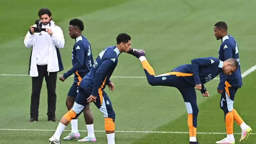 Entrenamiento del Getafe CF previo al partido contra el Real Madrid