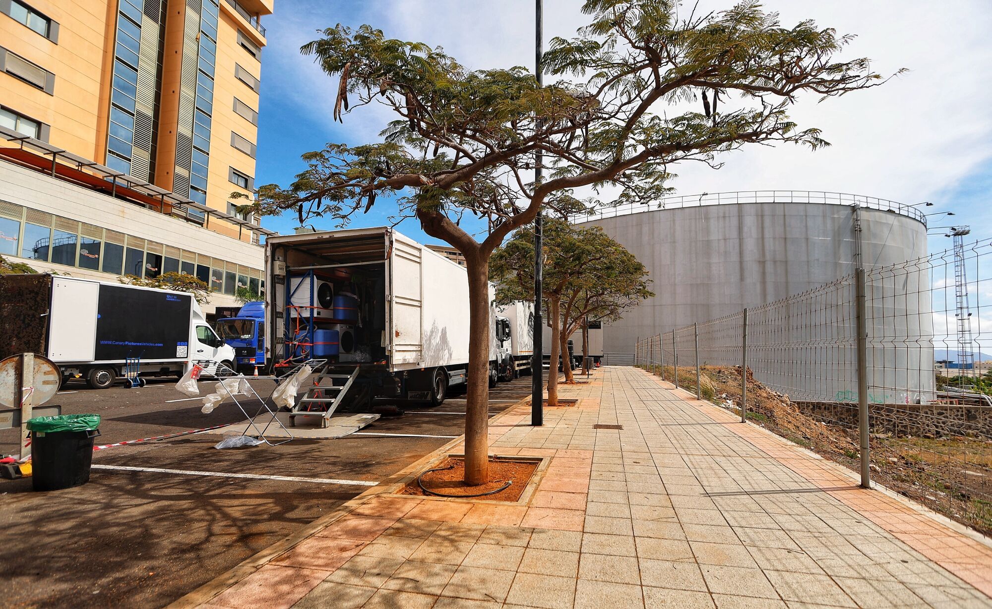 Rodaje de una película en pleno Santa Cruz de Tenerife.