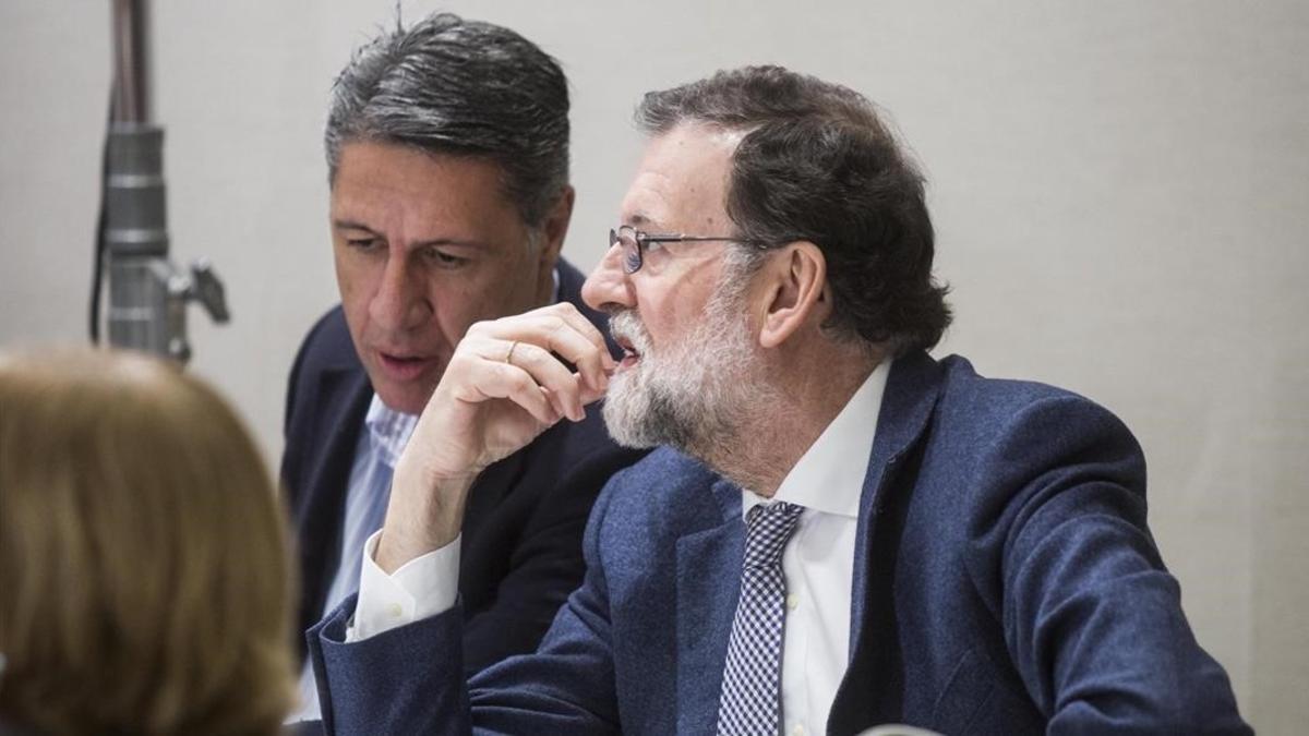 Xavier García Albiol y Mariano Rajoy, el pasado 19 de diciembre en Girona.