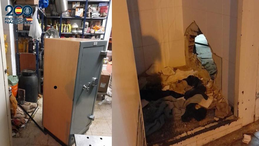 Seis detenidos tras hacer un butrón en un restaurante de Madrid para llevarse una caja fuerte