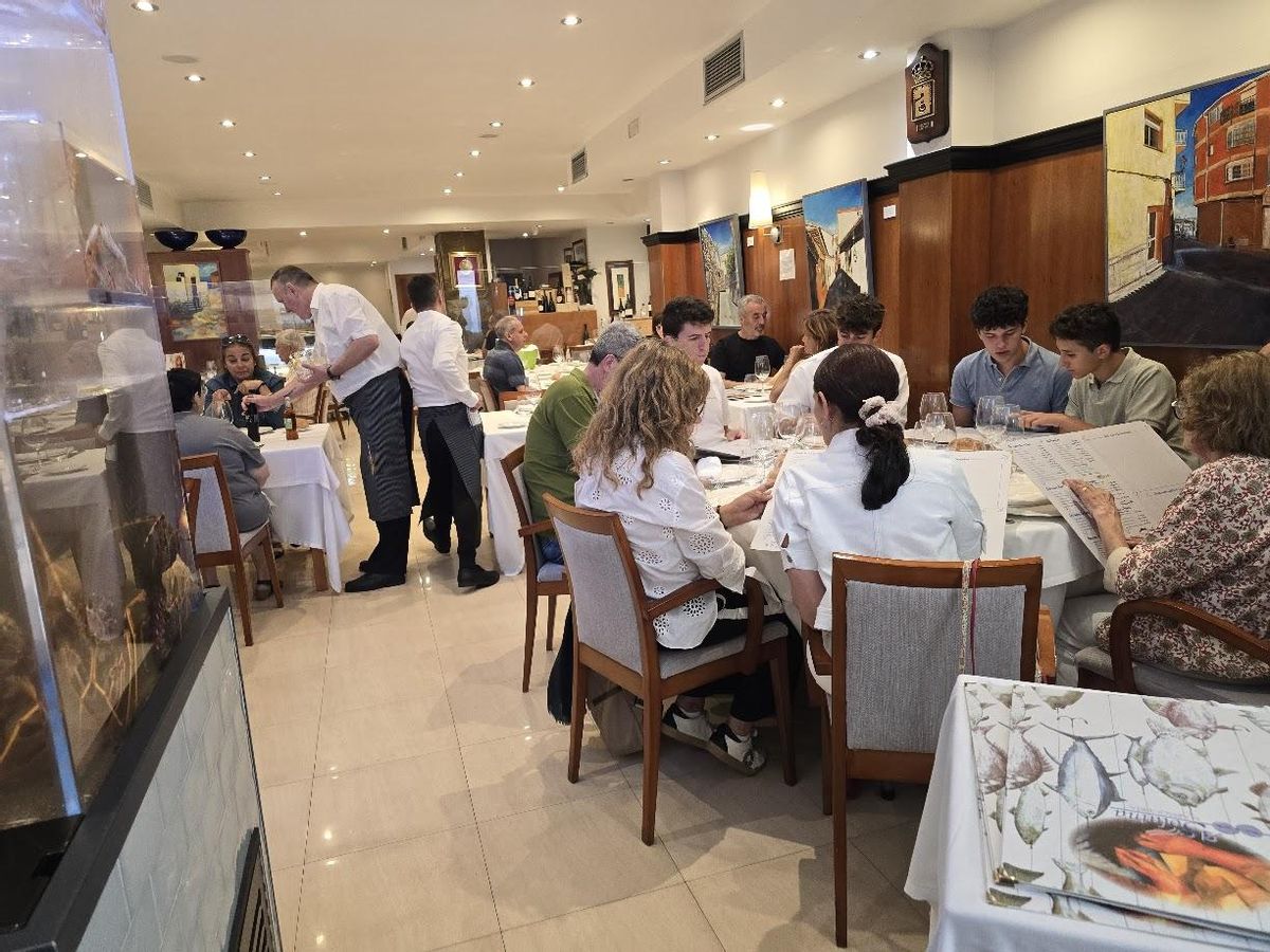 El comedor del restaurante A Solaina, en O Grove.
