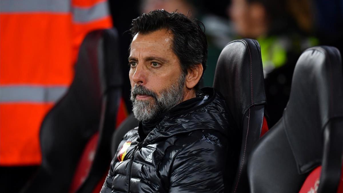 Quique Sánchez Flores, en su último partido con el Watford, en el campo del Southampton.