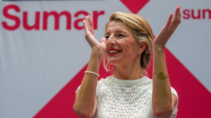 Yolanda Díaz: Der Name ihrer Linkspartei „Sumar“ heißt übersetzt „addieren“ oder „summieren“.  | FOTO: E. BRIONES