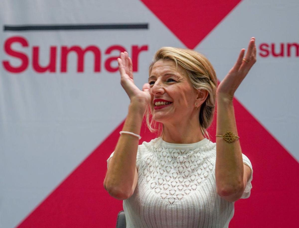 Yolanda Díaz: Der Name ihrer Linkspartei „Sumar“ heißt übersetzt „addieren“ oder „summieren“.  | FOTO: E. BRIONES