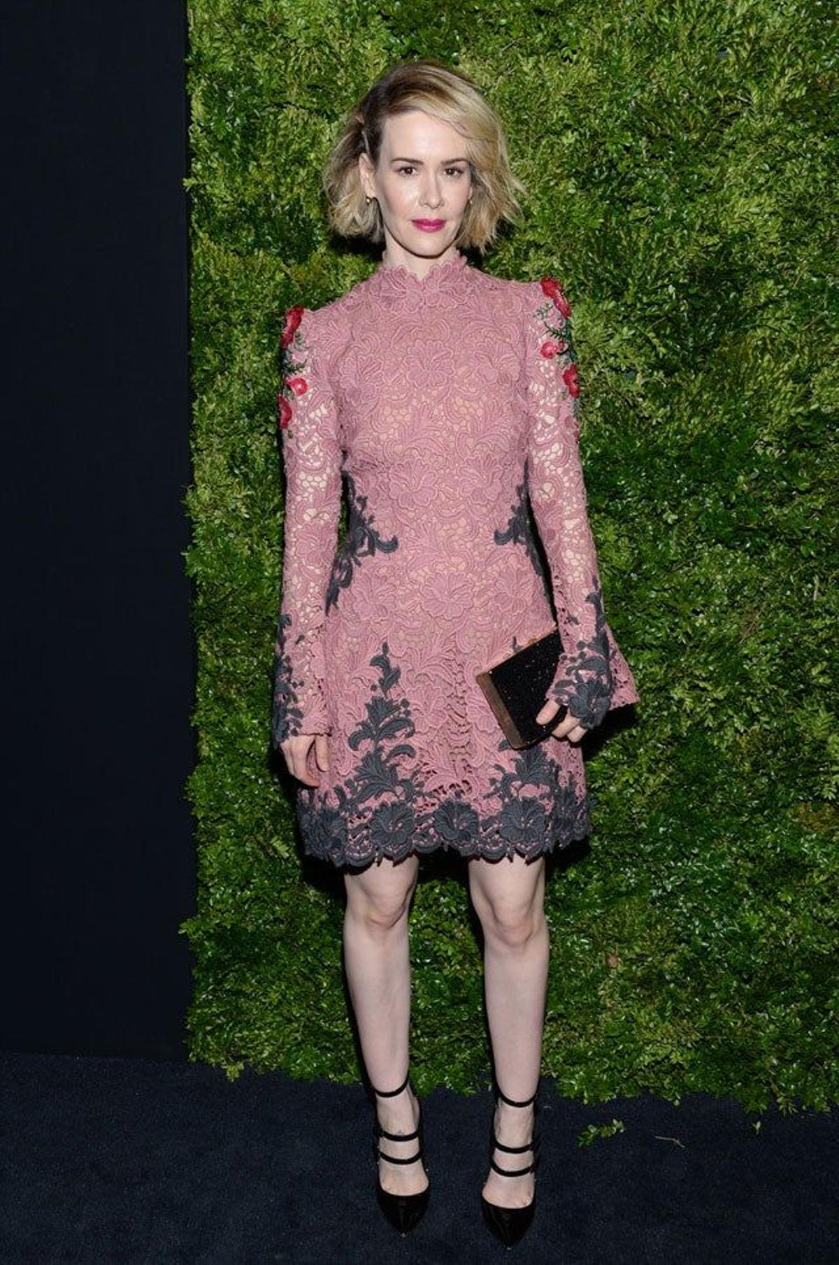 Sarah Paulson, en el homenaje que recibió Cate Blanchett en el MOMA.