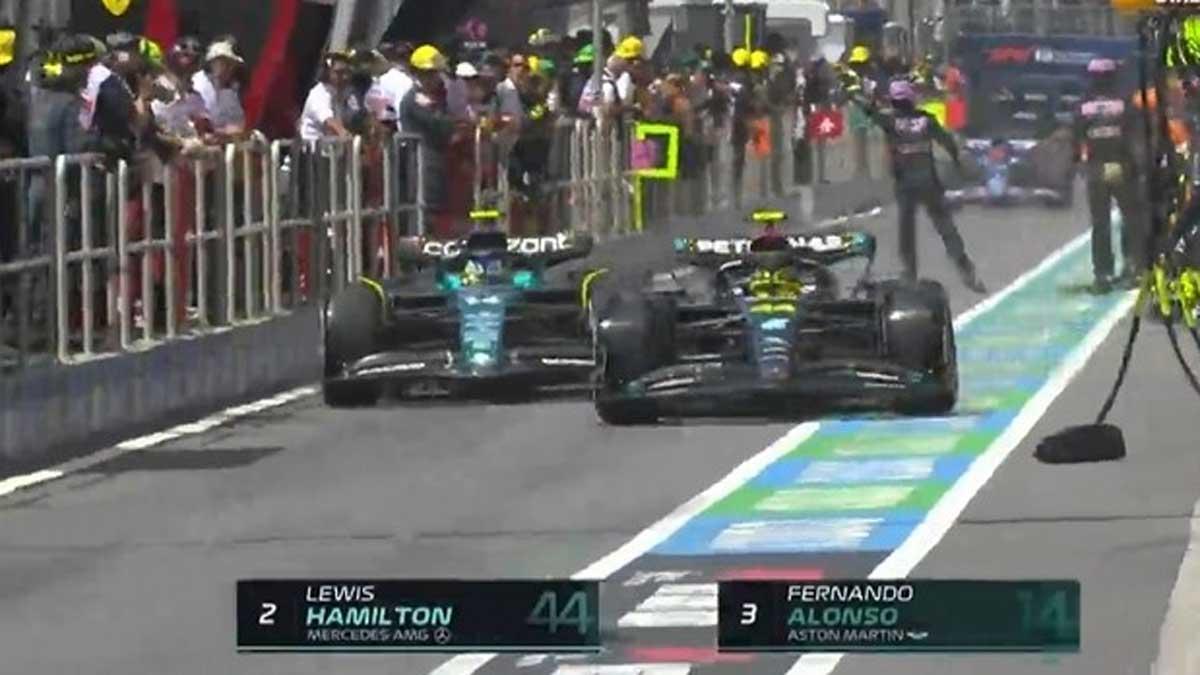 Hamilton y Alonso estuvieron a punto de chocar en el pit lane de Canadá