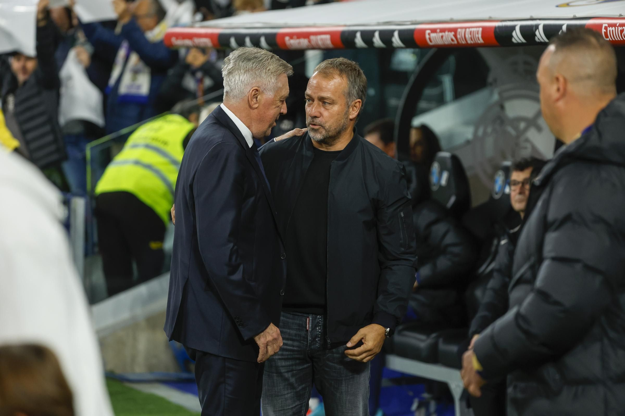 Ancelotti y Flick, antes de la disputa de un Real Madrid -Barcelona
