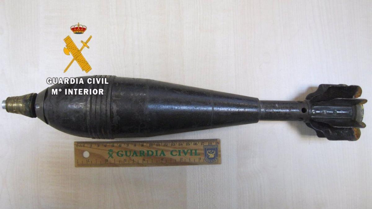 Se trataba de un proyectil de mortero de 81 milímetros posiblemente de la Guerra Civil