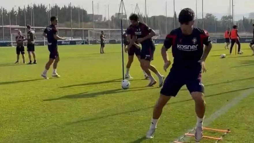 Osasuna entrena en Tajonar tras la cancelación del encuentro ante el Celta