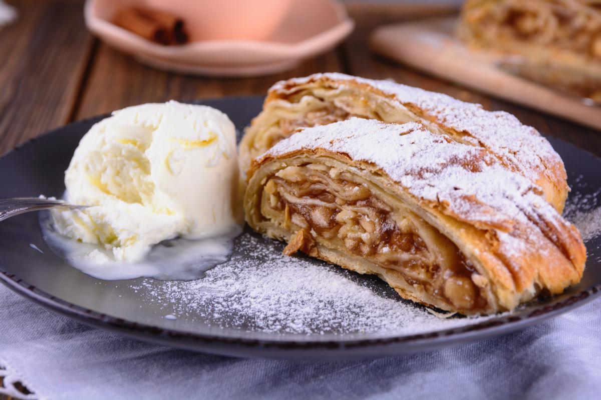 Strudel de manzana.
