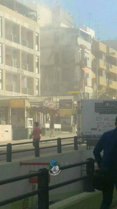 Derrumbe de un edificio de viviendas en Los Cristianos