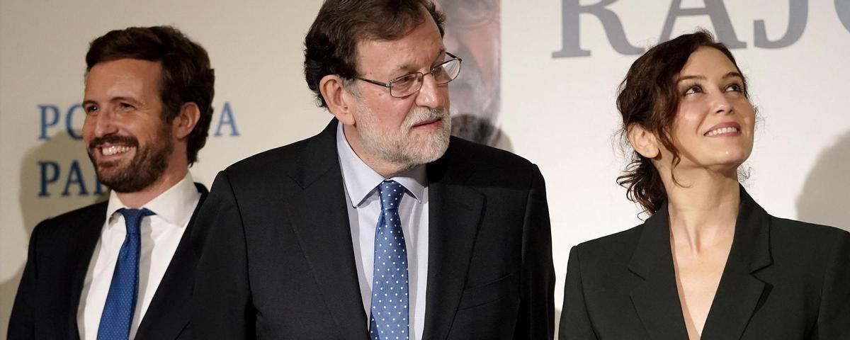 Pablo Casado e Isabel Díaz Ayuso, en la presentación del libro de Mariano Rajoy Política para adultos