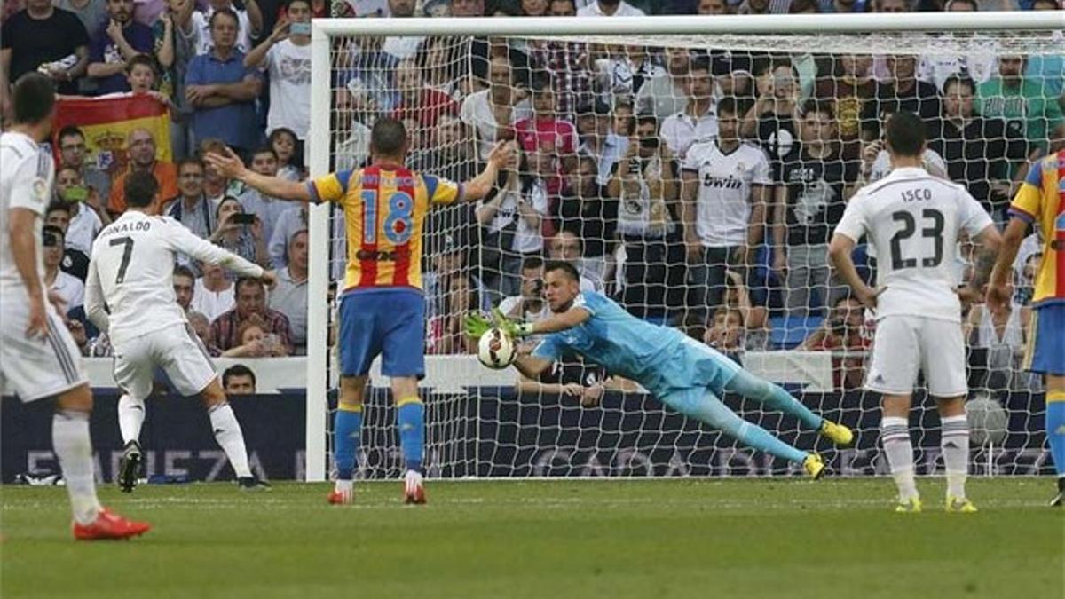 Diego Alves le paró un penalti a Cristiano Ronaldo
