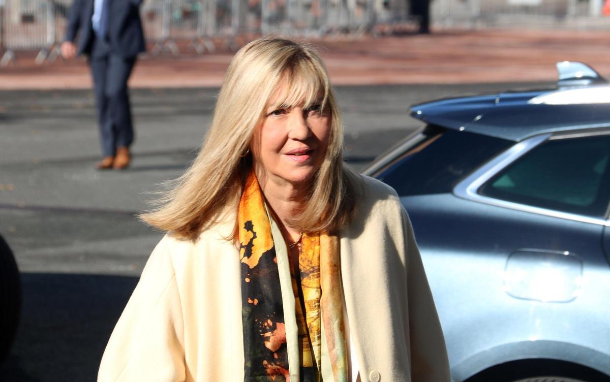 La presidenta del Tribunal Suprem i del Consell General del Poder Judicial, Isabel Perelló, arriba a l'entrega de despatxos judicials al Fòrum de Barcelona